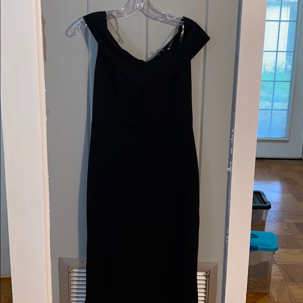 Off-the-shoulder midi dress